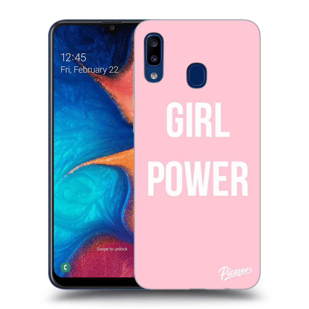 Picasee silikonowe przeźroczyste etui na Samsung Galaxy A20e A202F - Girl power
