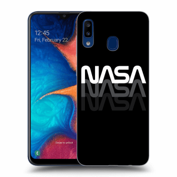 Picasee silikonowe przeźroczyste etui na Samsung Galaxy A20e A202F - NASA Triple