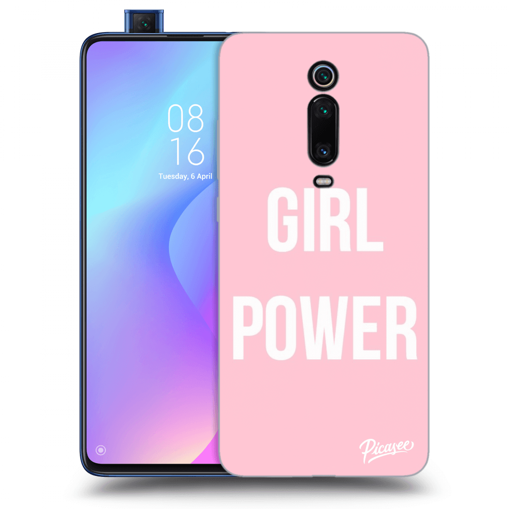 Picasee silikonowe czarne etui na Xiaomi Mi 9T (Pro) - Girl power