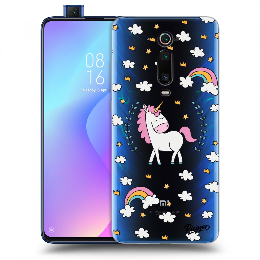 Picasee silikonowe przeźroczyste etui na Xiaomi Mi 9T (Pro) - Unicorn star heaven