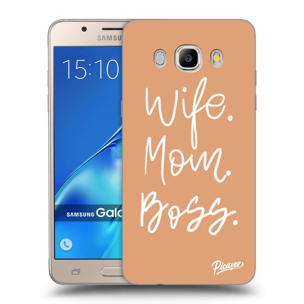 Picasee silikonowe przeźroczyste etui na Samsung Galaxy J5 2016 J510F - Boss Mama