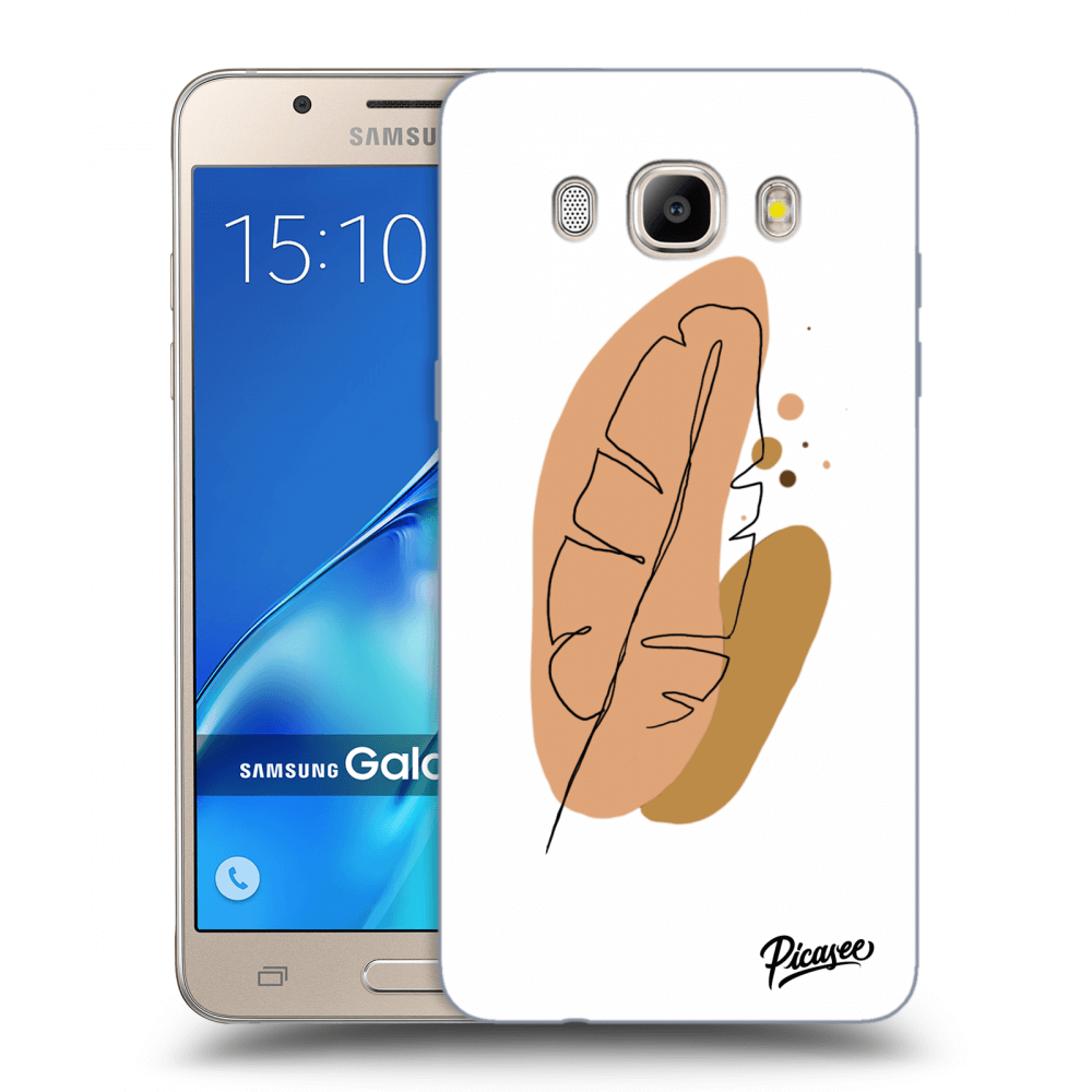 Picasee silikonowe przeźroczyste etui na Samsung Galaxy J5 2016 J510F - Feather brown