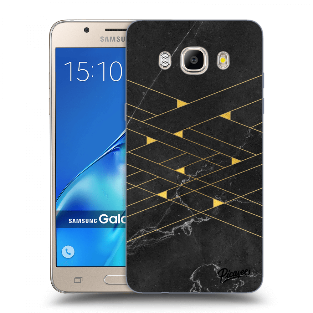 Picasee silikonowe przeźroczyste etui na Samsung Galaxy J5 2016 J510F - Gold Minimal