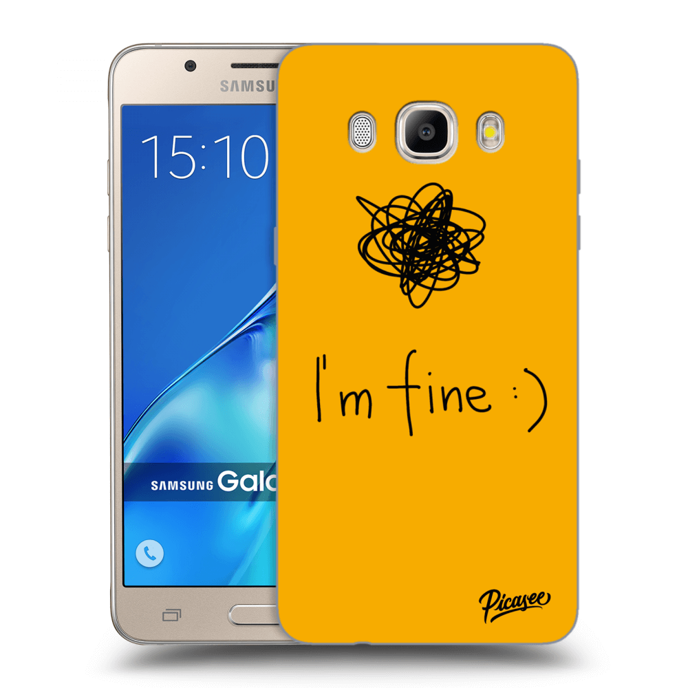 Picasee silikonowe przeźroczyste etui na Samsung Galaxy J5 2016 J510F - I am fine