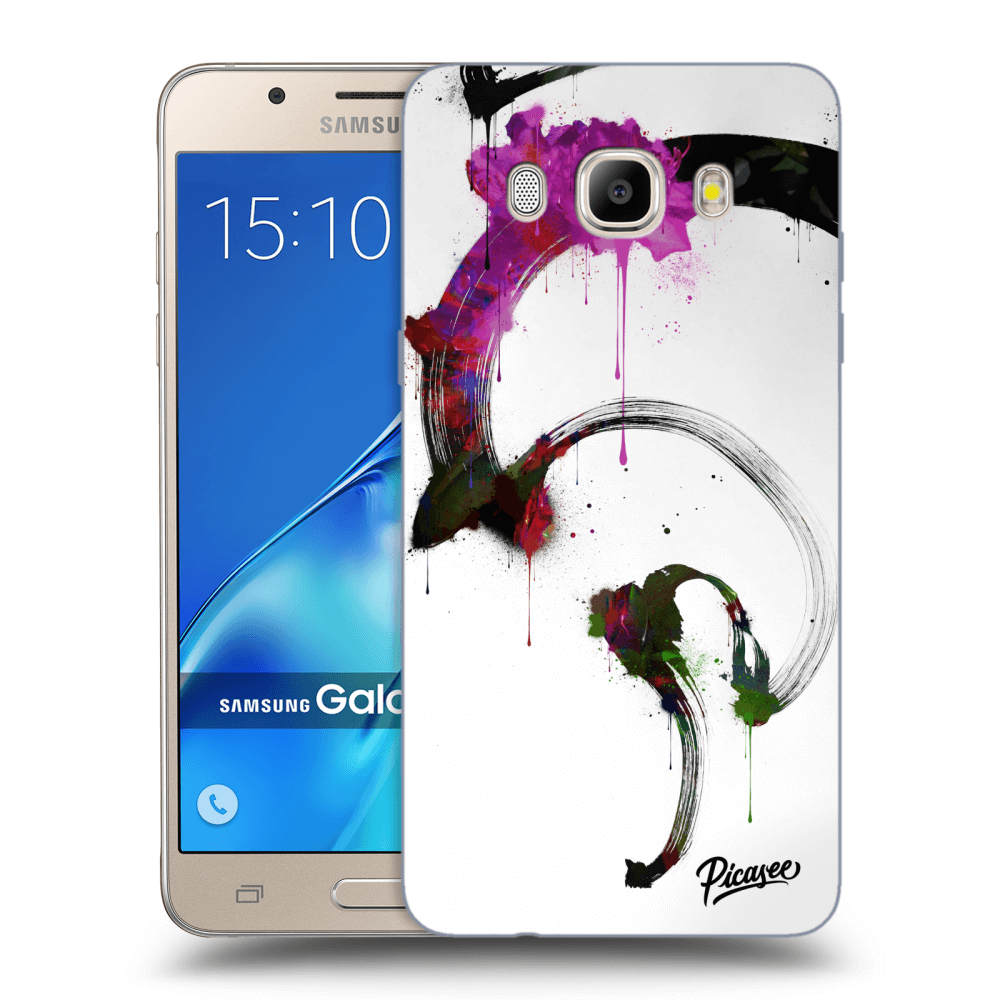 Picasee silikonowe przeźroczyste etui na Samsung Galaxy J5 2016 J510F - Peony White
