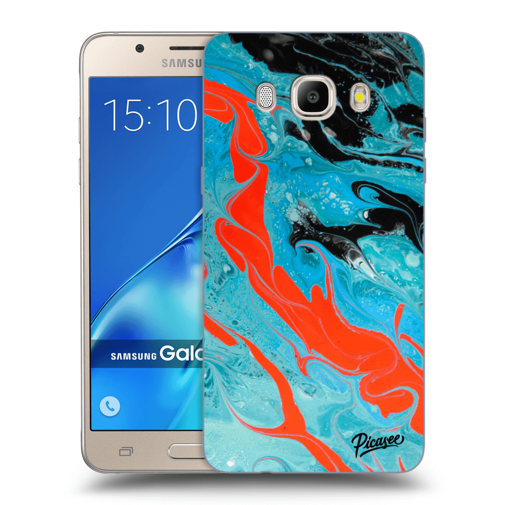Picasee silikonowe przeźroczyste etui na Samsung Galaxy J5 2016 J510F - Blue Magma