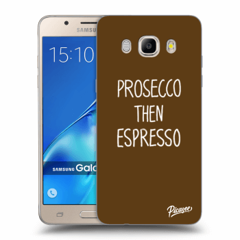 Picasee silikonowe przeźroczyste etui na Samsung Galaxy J5 2016 J510F - Prosecco then espresso
