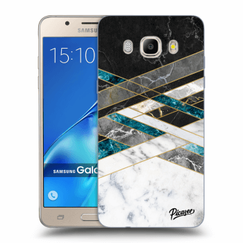 Picasee silikonowe przeźroczyste etui na Samsung Galaxy J5 2016 J510F - Black & White geometry