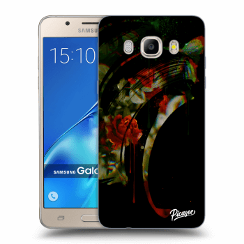 Picasee silikonowe przeźroczyste etui na Samsung Galaxy J5 2016 J510F - Roses black