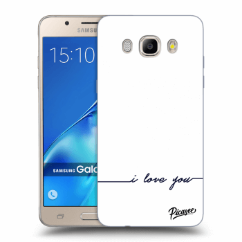 Picasee silikonowe przeźroczyste etui na Samsung Galaxy J5 2016 J510F - I love you