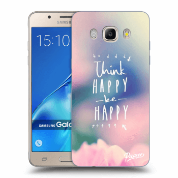 Picasee silikonowe przeźroczyste etui na Samsung Galaxy J5 2016 J510F - Think happy be happy