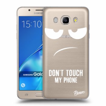 Picasee silikonowe przeźroczyste etui na Samsung Galaxy J5 2016 J510F - Don't Touch My Phone