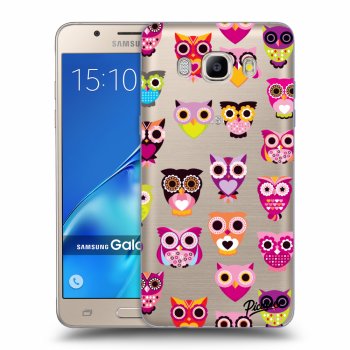 Picasee silikonowe przeźroczyste etui na Samsung Galaxy J5 2016 J510F - Owls