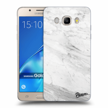 Picasee silikonowe przeźroczyste etui na Samsung Galaxy J5 2016 J510F - White marble