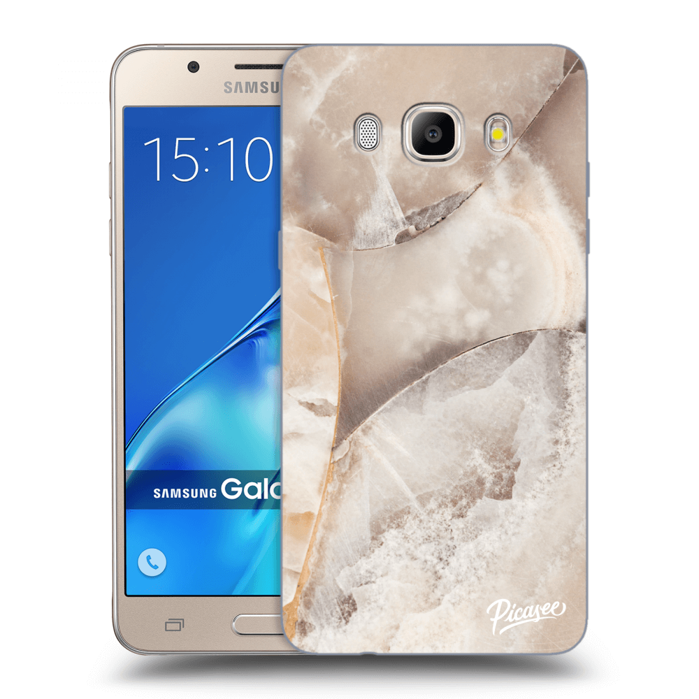 Picasee silikonowe przeźroczyste etui na Samsung Galaxy J5 2016 J510F - Cream marble