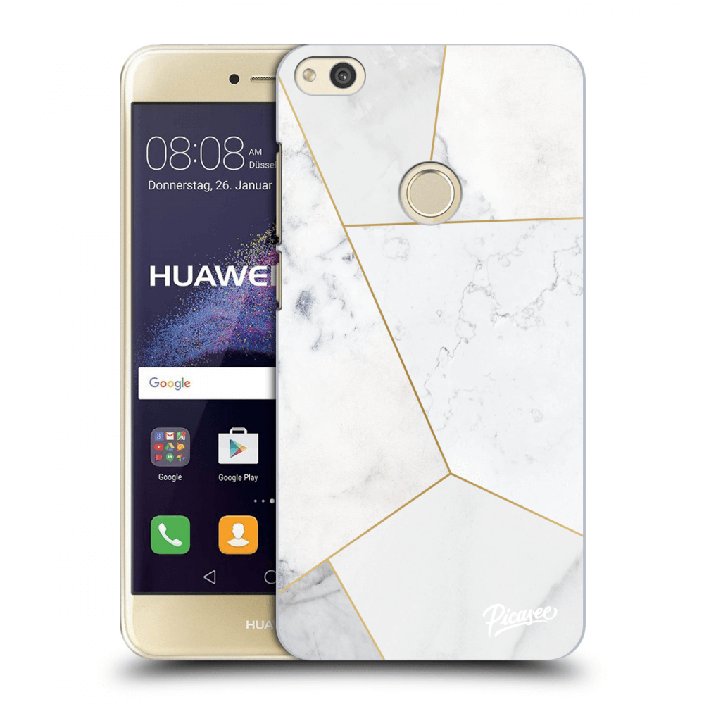 Picasee silikonowe przeźroczyste etui na Huawei P9 Lite 2017 - White tile