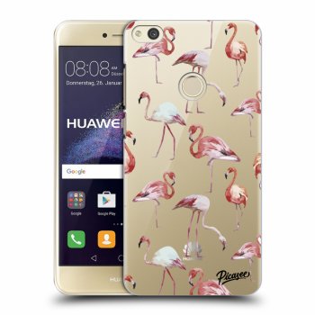 Picasee silikonowe przeźroczyste etui na Huawei P9 Lite 2017 - Flamingos