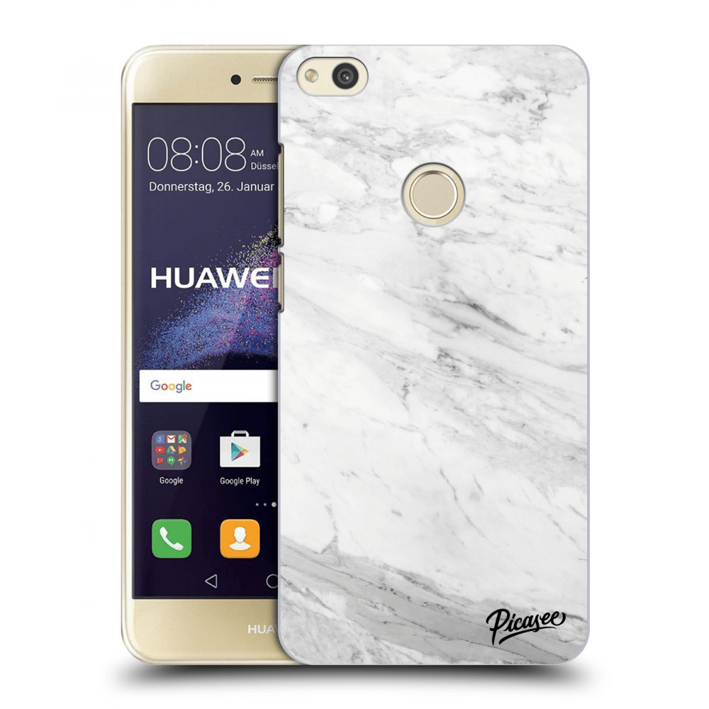 Picasee silikonowe przeźroczyste etui na Huawei P9 Lite 2017 - White marble