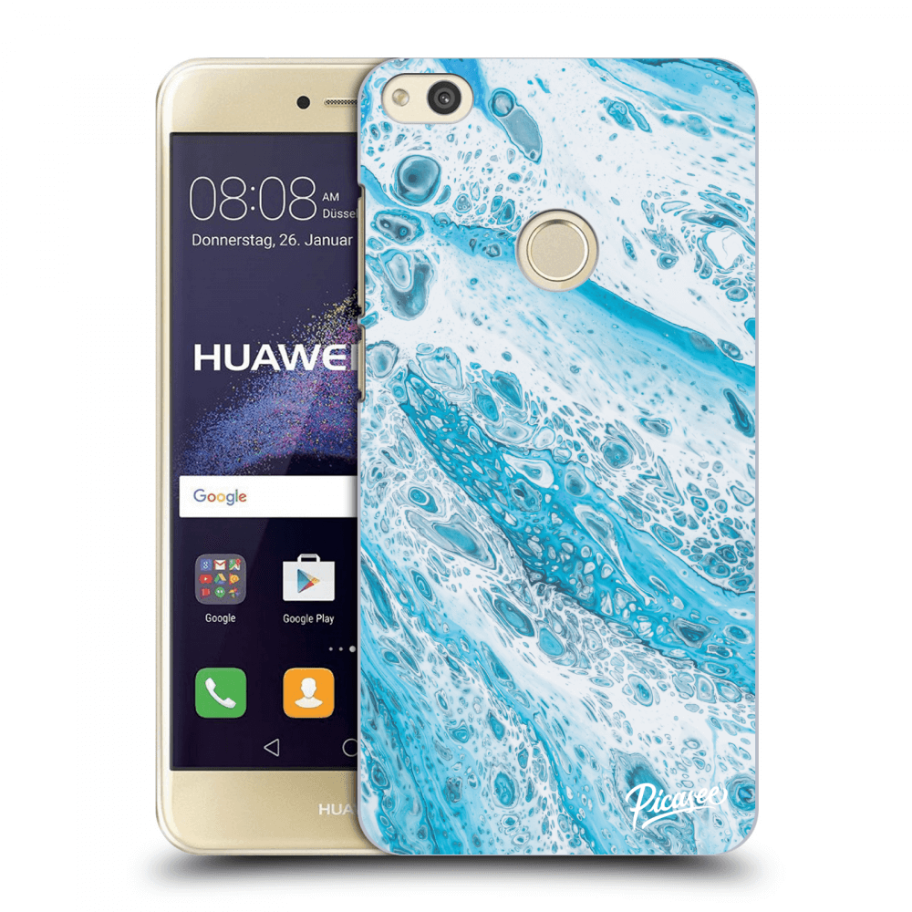 Picasee silikonowe przeźroczyste etui na Huawei P9 Lite 2017 - Blue liquid