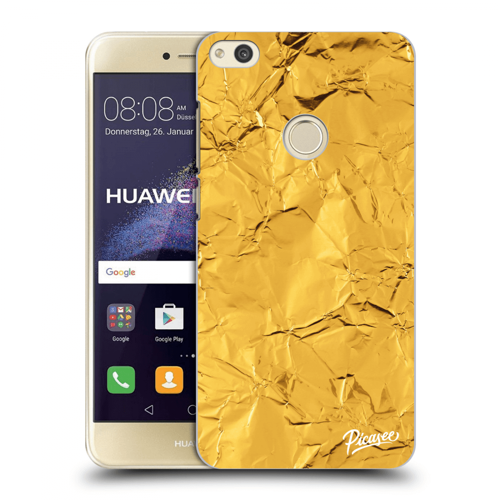 Picasee silikonowe przeźroczyste etui na Huawei P9 Lite 2017 - Gold