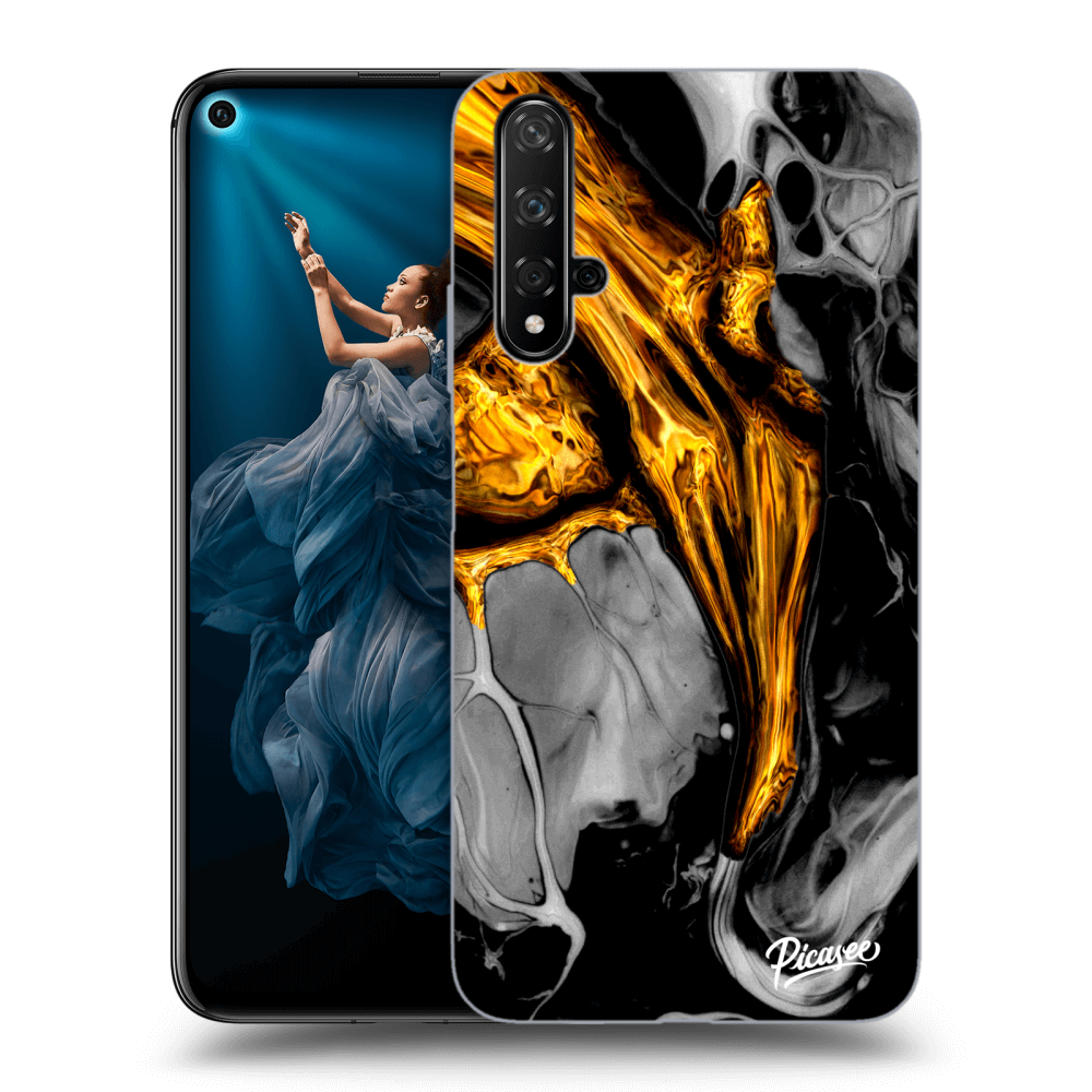 Picasee ULTIMATE CASE pro Honor 20 - Black Gold