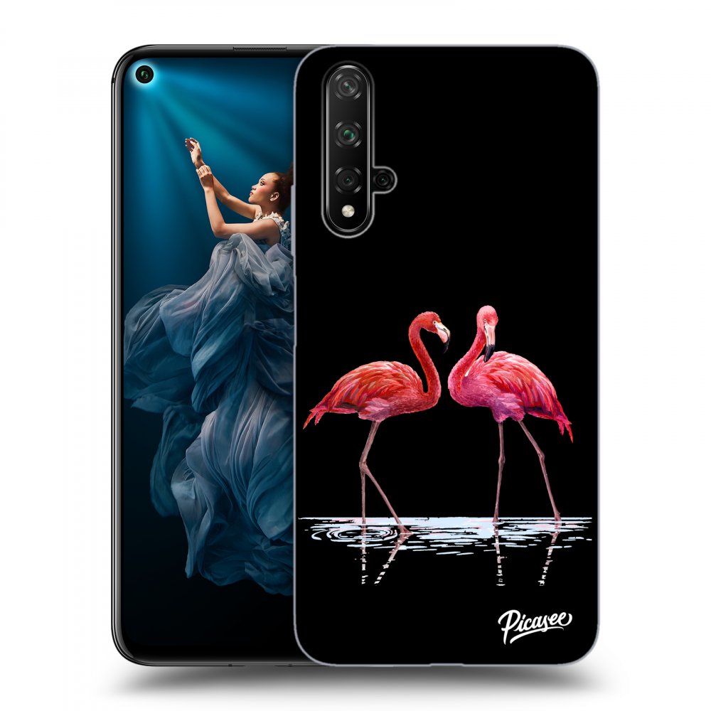 Picasee ULTIMATE CASE pro Honor 20 - Flamingos couple