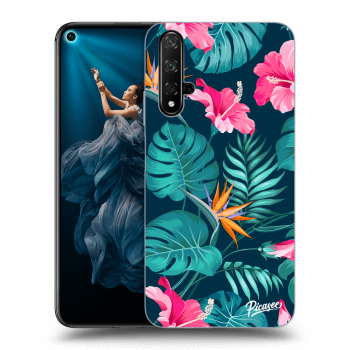 Etui na Honor 20 - Pink Monstera
