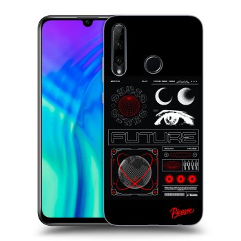 Picasee silikonowe czarne etui na Honor 20 Lite - WAVES