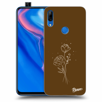 Etui na Huawei P Smart Z - Brown flowers