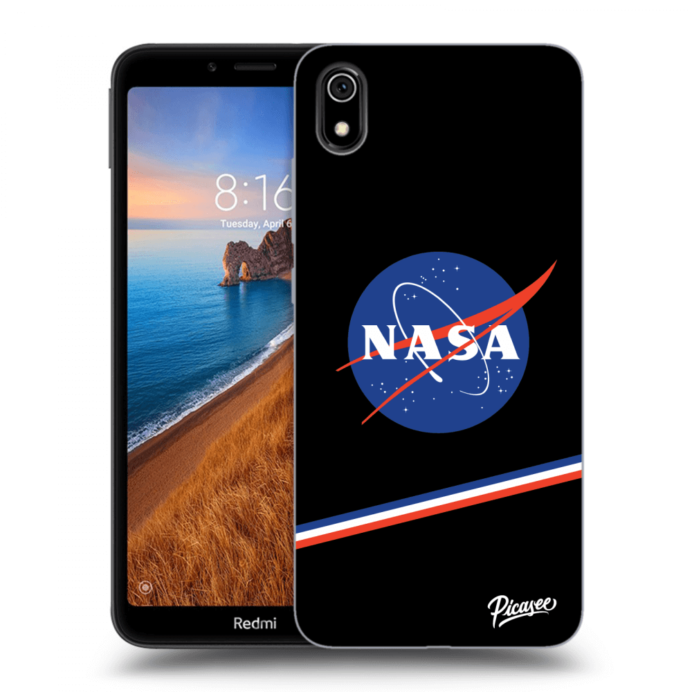 Picasee silikonowe czarne etui na Xiaomi Redmi 7A - NASA Original