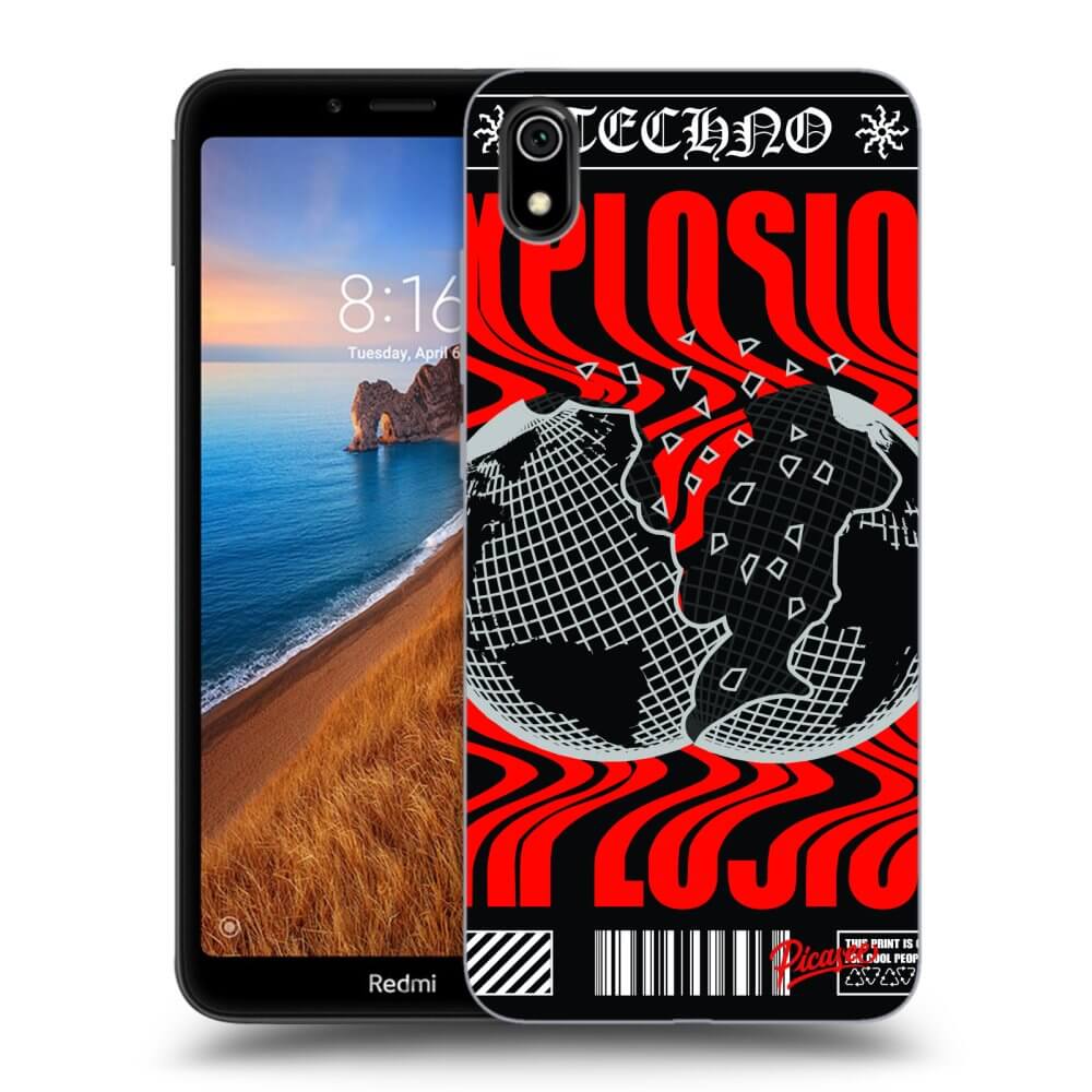 Picasee silikonowe czarne etui na Xiaomi Redmi 7A - EXPLOSION