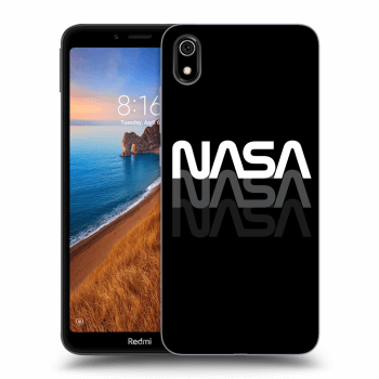 Picasee silikonowe czarne etui na Xiaomi Redmi 7A - NASA Triple