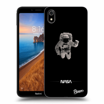 Picasee silikonowe czarne etui na Xiaomi Redmi 7A - Astronaut Minimal