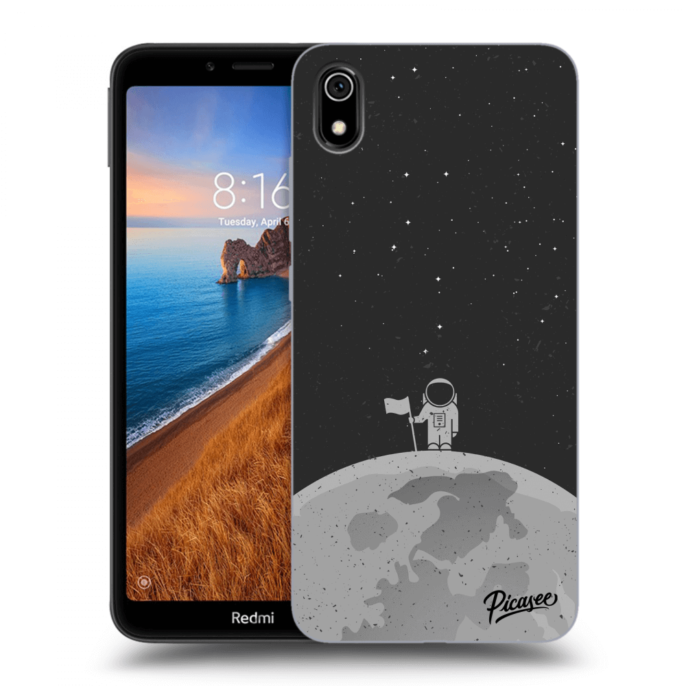 Picasee silikonowe czarne etui na Xiaomi Redmi 7A - Astronaut