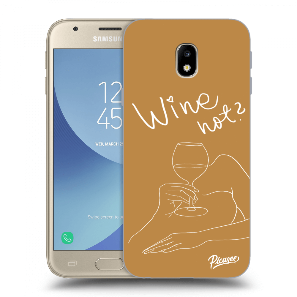 Picasee silikonowe przeźroczyste etui na Samsung Galaxy J3 2017 J330F - Wine not