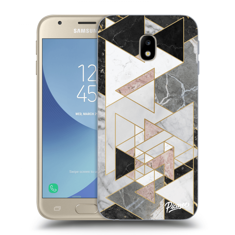 Picasee silikonowe przeźroczyste etui na Samsung Galaxy J3 2017 J330F - Light geometry