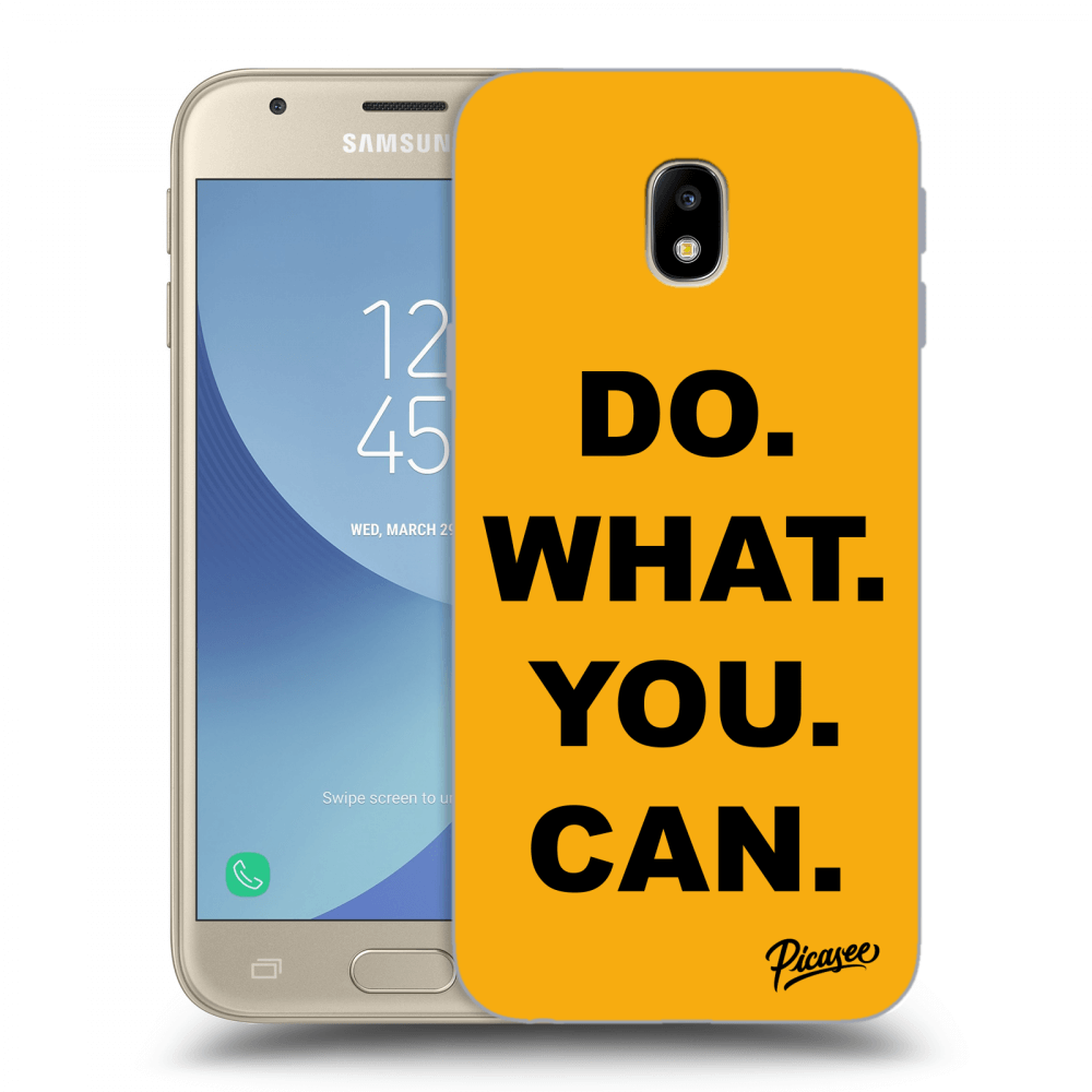 Picasee silikonowe czarne etui na Samsung Galaxy J3 2017 J330F - Do What You Can