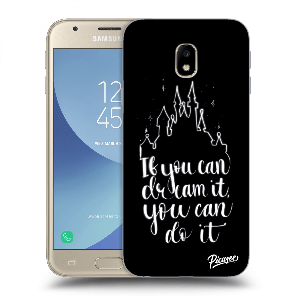 Picasee silikonowe czarne etui na Samsung Galaxy J3 2017 J330F - Dream