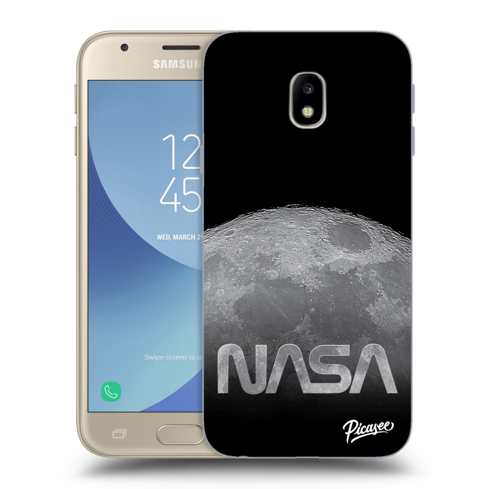 Picasee silikonowe przeźroczyste etui na Samsung Galaxy J3 2017 J330F - Moon Cut