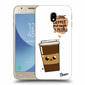 Picasee silikonowe przeźroczyste etui na Samsung Galaxy J3 2017 J330F - Cute coffee