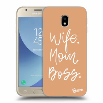 Picasee silikonowe przeźroczyste etui na Samsung Galaxy J3 2017 J330F - Boss Mama
