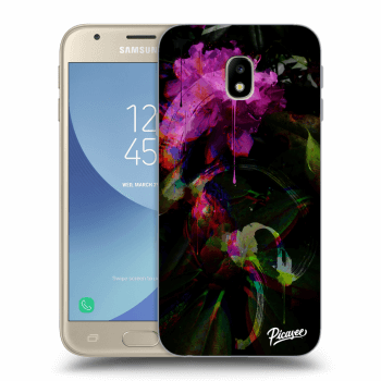 Picasee silikonowe czarne etui na Samsung Galaxy J3 2017 J330F - Peony Color