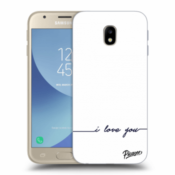 Picasee silikonowe przeźroczyste etui na Samsung Galaxy J3 2017 J330F - I love you