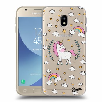 Picasee silikonowe przeźroczyste etui na Samsung Galaxy J3 2017 J330F - Unicorn star heaven