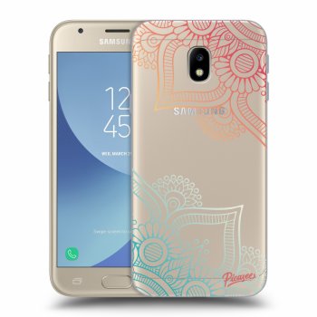 Picasee silikonowe przeźroczyste etui na Samsung Galaxy J3 2017 J330F - Flowers pattern