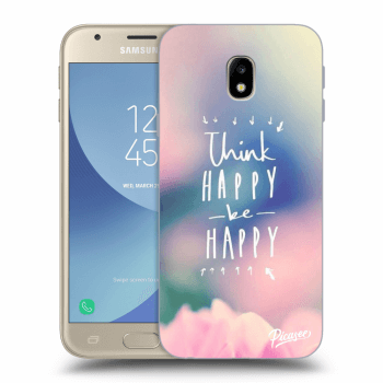 Picasee silikonowe przeźroczyste etui na Samsung Galaxy J3 2017 J330F - Think happy be happy
