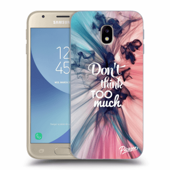 Picasee silikonowe przeźroczyste etui na Samsung Galaxy J3 2017 J330F - Don't think TOO much