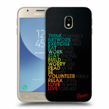 Picasee silikonowe przeźroczyste etui na Samsung Galaxy J3 2017 J330F - Motto life