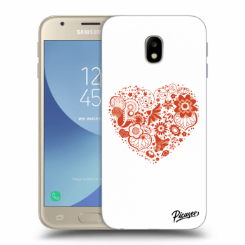 Picasee silikonowe przeźroczyste etui na Samsung Galaxy J3 2017 J330F - Big heart