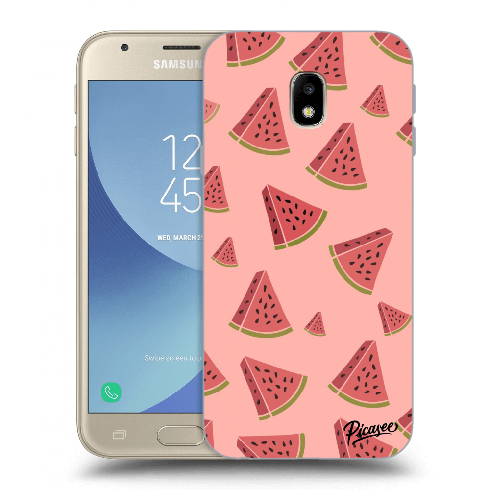 Picasee silikonowe czarne etui na Samsung Galaxy J3 2017 J330F - Watermelon
